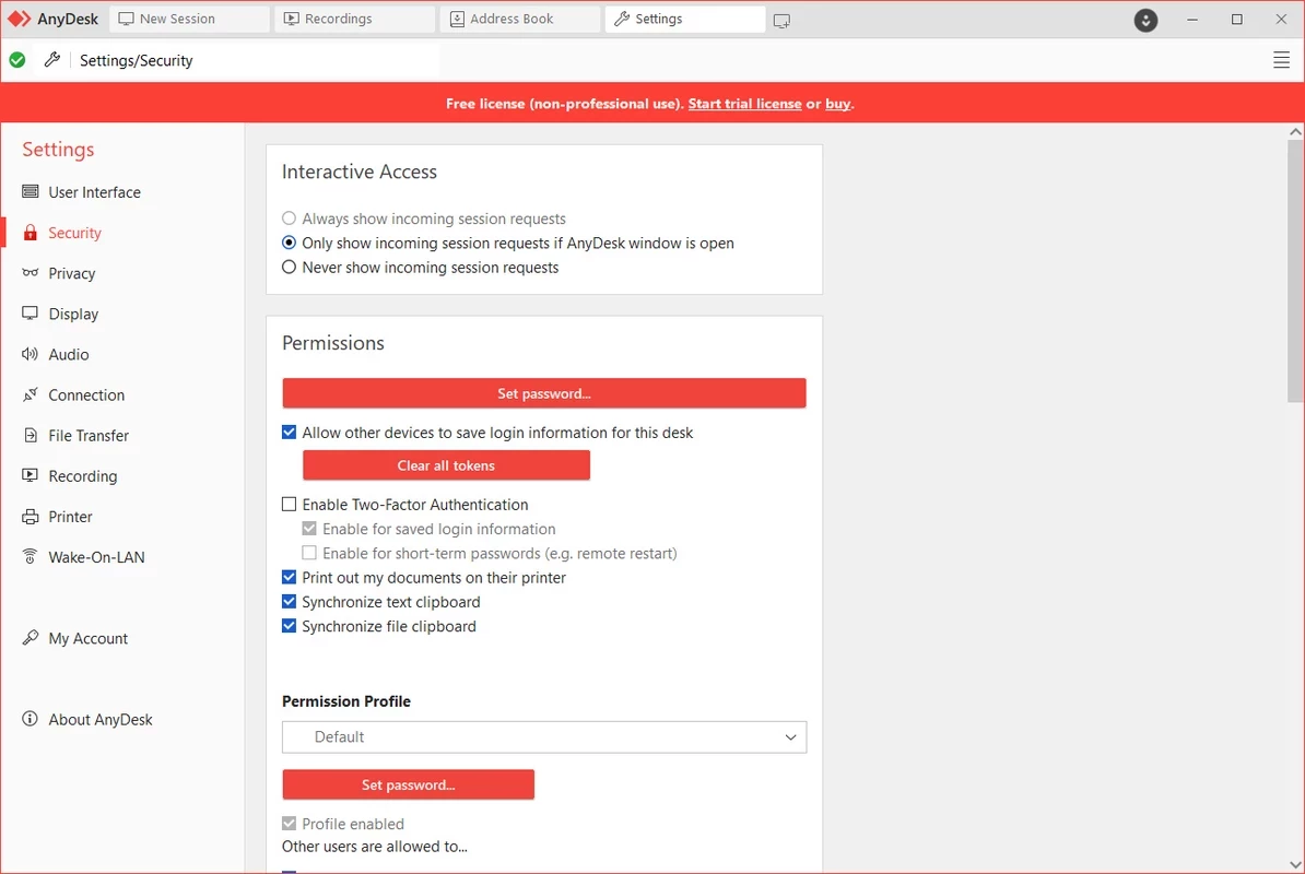 Anydesk – capture d'écran 1