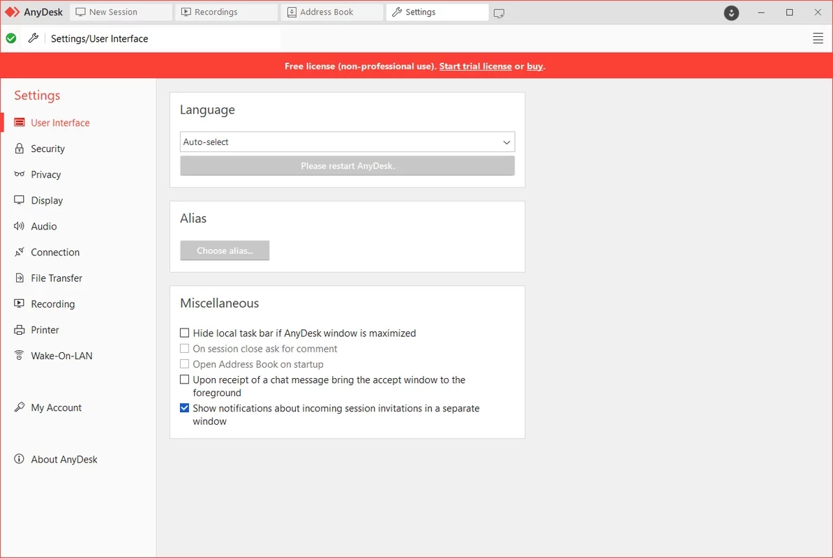 Anydesk – capture d'écran 3